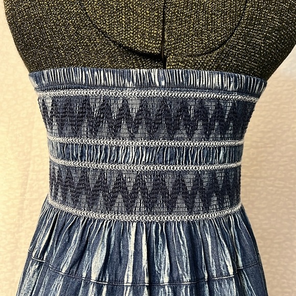INDIGO & LACE 2 WAY DENIM SKIRT OR DRESS SIZE LARGE - Picture 9 of 16